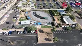 Aerial footage of HRS batting cages
