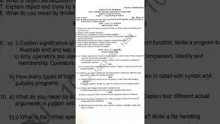OU MSC (CS) SEMESTER-II PROGRAMMING IN PYTHON QUESTION PAPER 2023