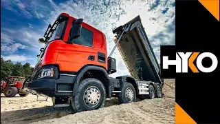 SCANIA SLT GROUP HYKO - wywrotka wyposażona w siłownik czołowy chromowany!