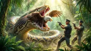 Anaconda Attacks a Griffin at Its Nest &mdash; An Unexpected Rescue Begins