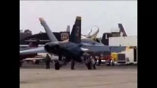 US Navy Blue Angels Jet Aerobatics Team In Action