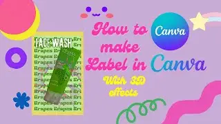 How to make 3D Label for fashwash #canvatutorial #canvagraphics #Vmgetto #label