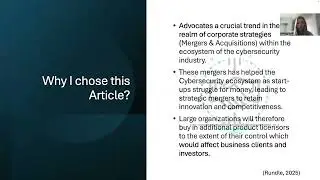 Cybersecurity Industry Mergers Video