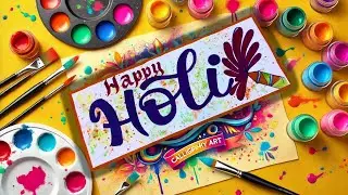 Happy Holi Calligraphy | Beautiful Handwritten Holi Wishes | Brush Calligraphy Art #happyholi