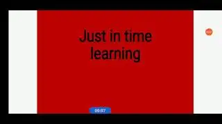 just in time learning