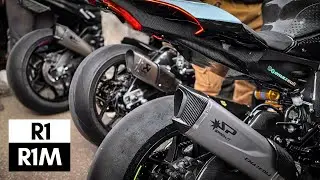 Yamaha R1 & Yamaha R1M Exhaust Sound | Spark & Akrapovic Exhaust | 4K