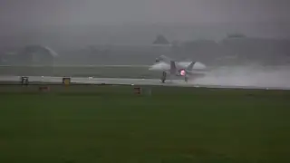 F-35B TAKE OFF - ROYAL AIRFORCE MARHAM , USMC WAKE ISLAND AVENGERS.