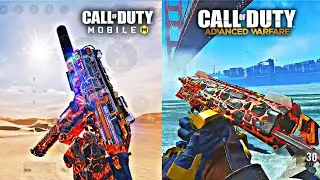COD Advanced Warfare Vs COD Mobile Blistering Magma Camo Gameplay