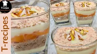 Mango Trifle Delight Recipe by T-recipes | Quick and easy mango Trifle Delight