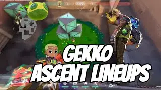 Best Gekko post plant Lineups on ASCENT in #valorant