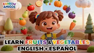 Learn 20 Fruits and Vegetables for Kids in English Spanish | Aprende 20 Frutas y Vegetales En Ingles