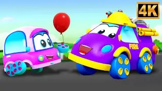 Wheels on the Fire Truck, Street Vehicle & Transport Song for Kids by Baby Bob
