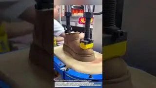 How Modern Shoes Are Made! Laser Hole Punching & Heat Press Shoe Molding Machine.