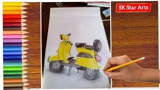 How To Draw scooter 🛵 || Scuty Drawing Easy #drawing