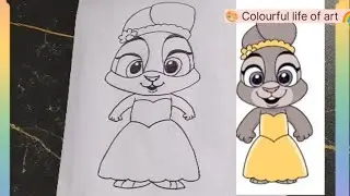 🐰How to draw Judy Hopps Rabbit Zootopia 2