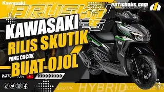 KAWASAKI RILIS MOTOR MATIC YANG COCOK BUAT OJOL | KAWASAKI BRUSKY 125