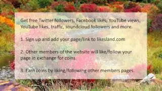 How to get free Twitter followers, Facebook likes, YouTube views, YouTube likes