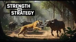 Tiger vs Buffalo Herd &ndash; Strength vs Strategy 🐅 | Roar & Wings