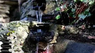 Soothing Nature Stone Water Fountain Sounds and Calm Piano Relaxing Music