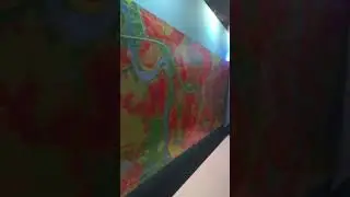 Mural printed directly to a wall at SXSW event in Austin, Texas
