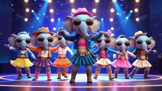 Stylish Elephant Dance Show 🐘 | बच्चों के लिए मजेदार एनिमेशन वीडियो | Funny Animal Fashion Show 3D