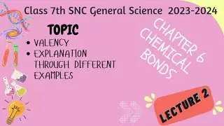 Valency | Examples of valency | Explanation | Class 7 SNC science | Chapter 6