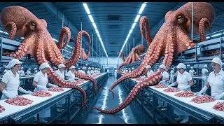 Inside the Food Factory: From Giant Octopus to Premium Sashimi (Full Process)