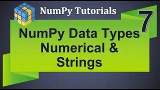 Machine Learning Tutorial Python NumPy : 7. Data Types | Numerical | String