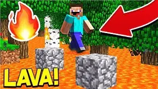GRASS IS LAVA CHALLENGE ON MY MINECRAFT SERVER! (Minecraft Trolling)