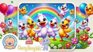 Ducks dancing 🦆 | cute ducks | Tamil song with animation video | Cherry Berry kid's
