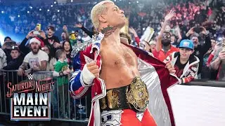 Cody Rhodes makes his entrance with the Winged Eagle WWE Championship