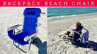 Enjoy The Beach Like Never Before With The Homevative Folding Backpack Beach Chair!