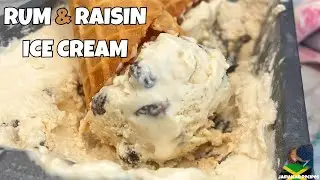 Homemade Jamaican Rum & Raisin Ice Cream 🍦🇯🇲 | No Machine Needed!