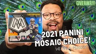 New Release: 2021 Panini Mosaic Football Choice Box! DID WE HIT A PEACOCK?! *GIVEAWAY*