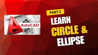 Draw a Ellipse & circle using a center point and a radius in AutoCAD #autocad #autocadforbeginners