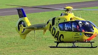 EC135 D-HPMM landing at the station & a hop to the parking