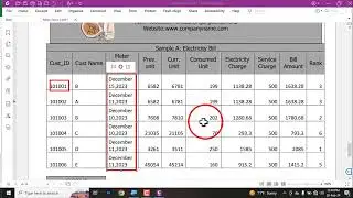 Electricity Bill project as per specification in MS Excel Computer Operation Level 3 ।। NSDA - AIT