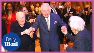 King Charles III dancing at Jewish community centre in North London