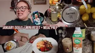 Jan Goals + Reset + Meal prep! ( salad dressing, Big Mac bowls & high protein buffalo chicken dip) 🥗