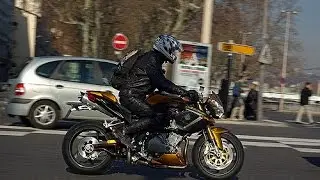 Benelli Tnt Cafe Racer 1130 exhaust sound, acceleration and fly by