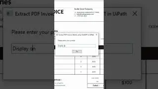 Extract PDF Invoice Details Using ChatGPT in UiPath #shot
