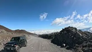 Driving down Mauna Kea