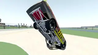 Late Model Stock Car Blowovers at Talladega - BeamMP - BeamNG.drive