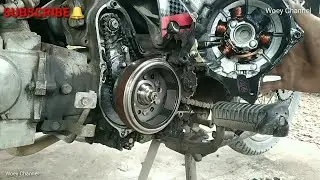 Replace the magnetic seal Oil leak on the motor supra x, grand, supra fit @Woey Channel