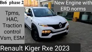 Renault Kiger Rxe 2023 base modal Review with new Pollution norms & added safety feature