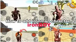 How to add ironman chracter ironBOY glb in indian bike driving 3d