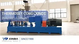 Xinda PSHJ-132 clamshell twin screw extruder for  thermoset compounds