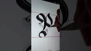 Letter P in my stylized blackletter alphabet ✨ Let me know if you want a full video tutorial!