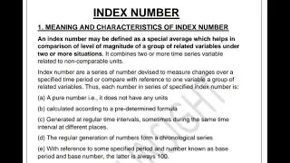 UNIT 17 INDEX NUMBER NOTES BCOC 134