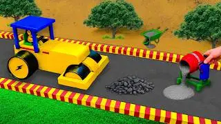 DIY Mini Road Roller Build Strong  Concrete Road  | Fun Tractor Project